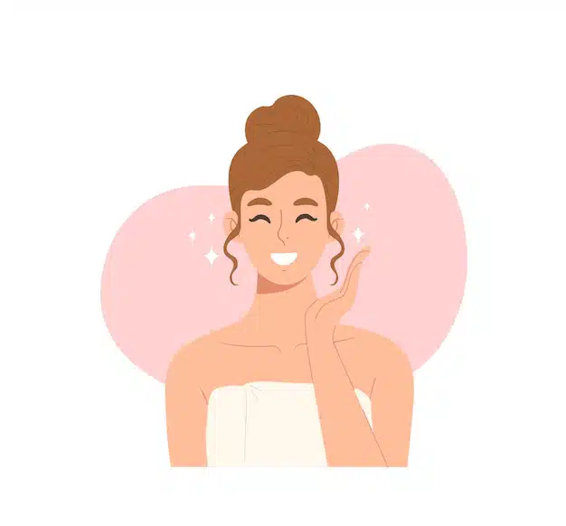 woman face glowing illustration