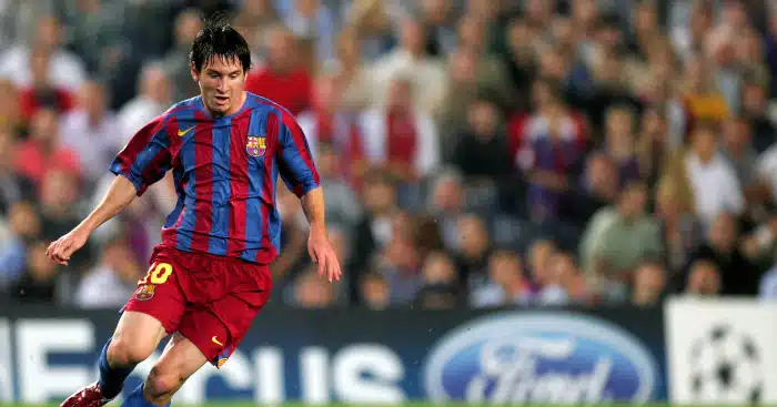 Messi, during his early days at Barcelona F.C.