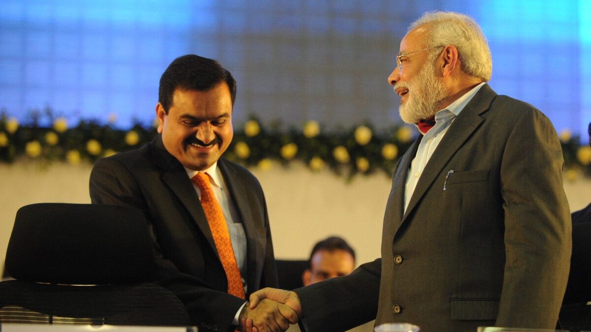 Gautam Adani with Prime Minister Modi at a 2014 meeting