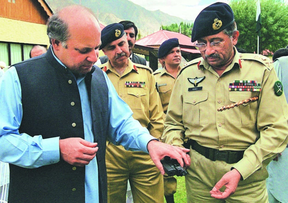 Pervez Musharraf with Nawaz Shariff