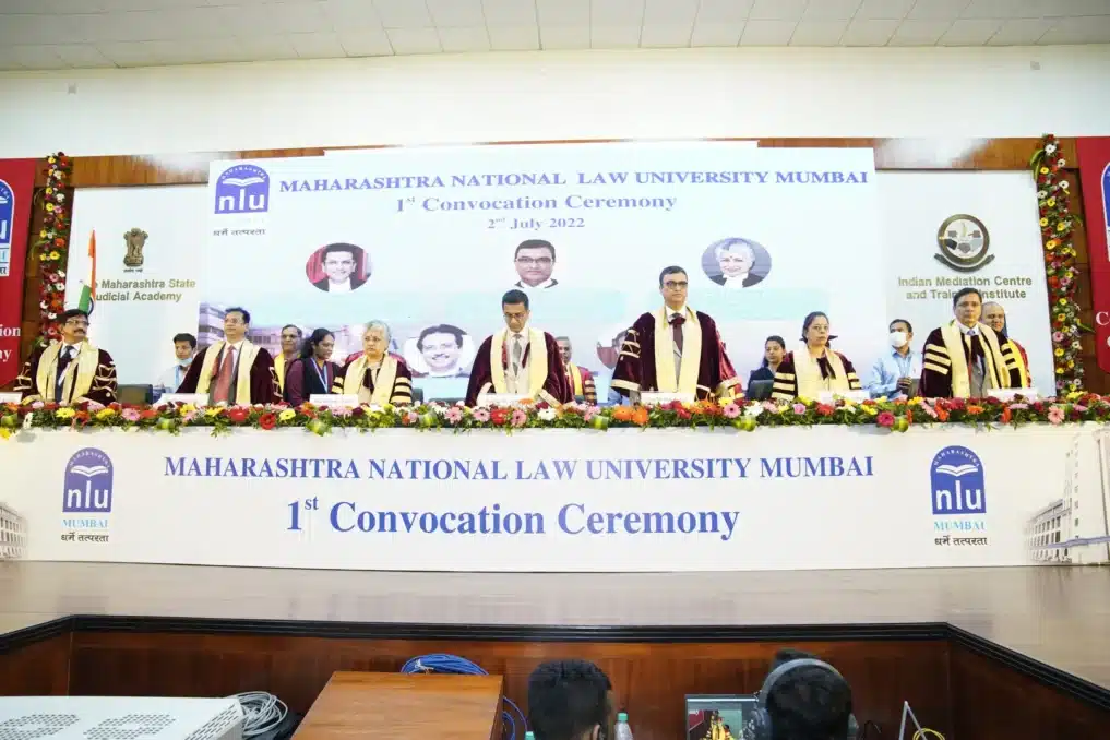 DY Chandrachud at Maharastra National Law University Mumbai giving speech on constitutional values