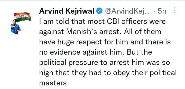 aap leader arvind kejriwal tweet