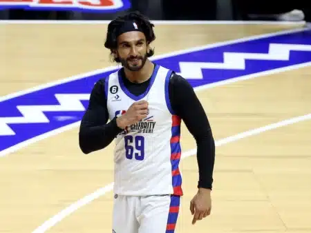 Ranveer Singh at the All Star NBA Game