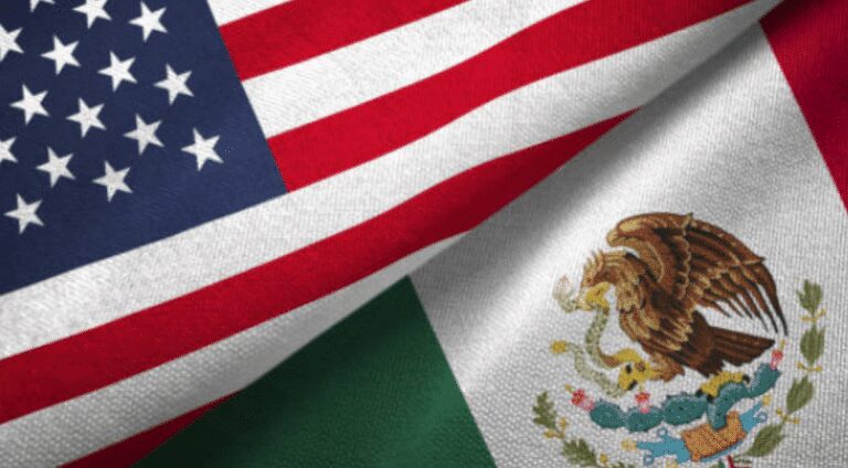 US- Mexico flag