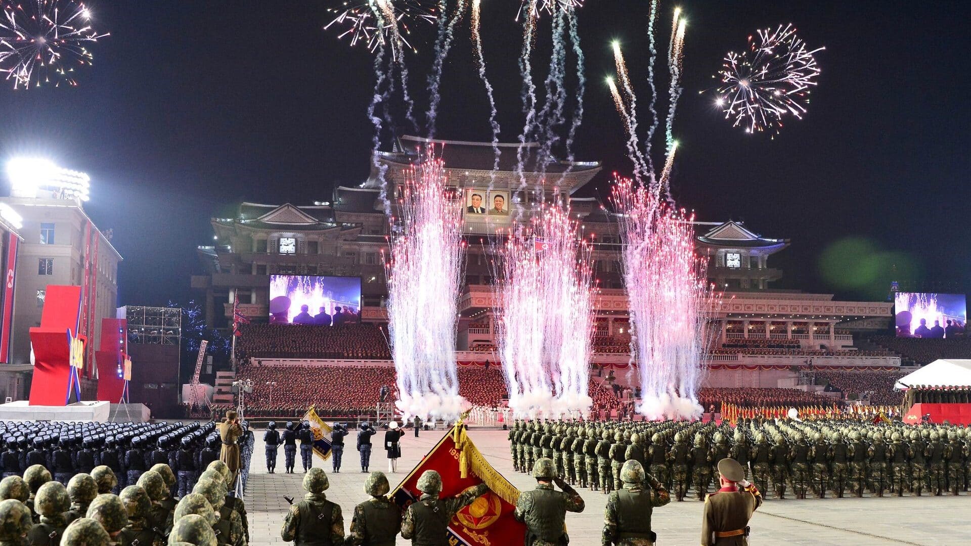 75th Military Day Anniversary celebrations in North Korea.