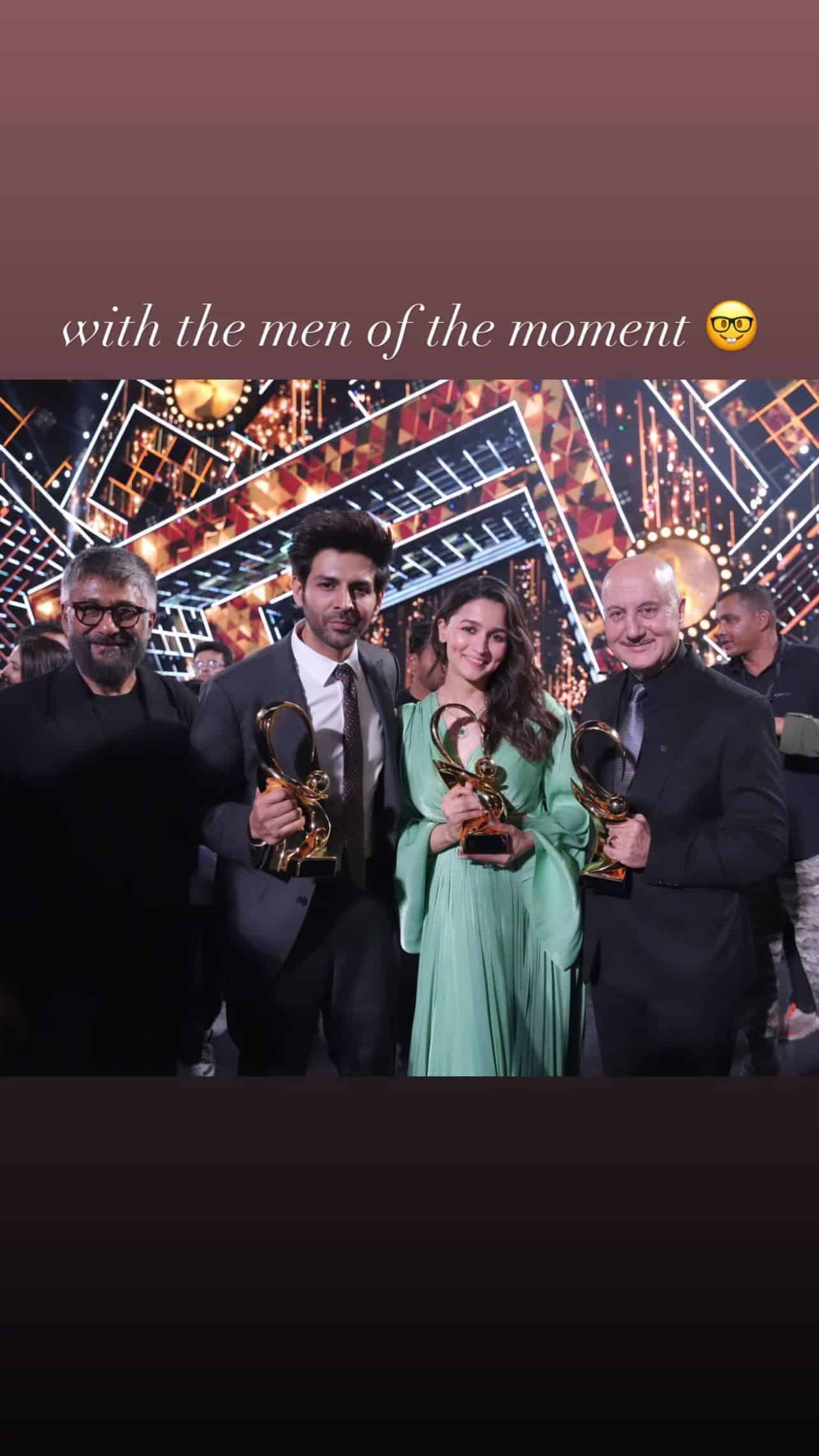 alia bhatt-with-kartik-aryan-and-anupam-kher