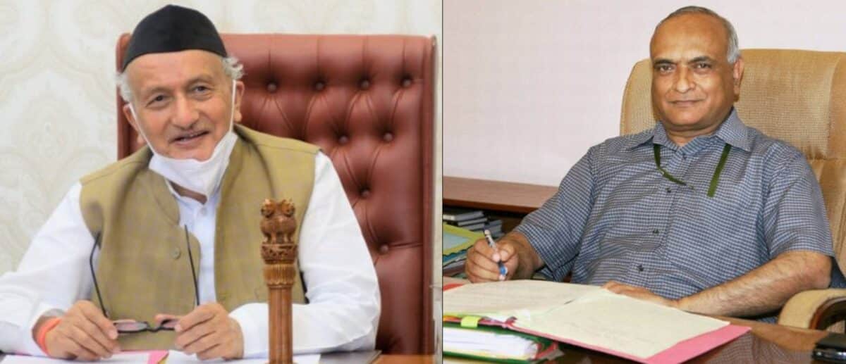 Bhagat Singh Koshyari and R K Mathur, former governors of  Maharashtra and Ladakh. 
President