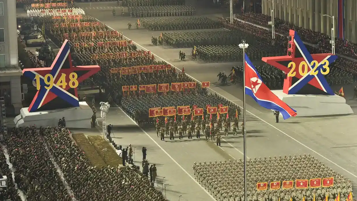 North Korean military day celebrations.