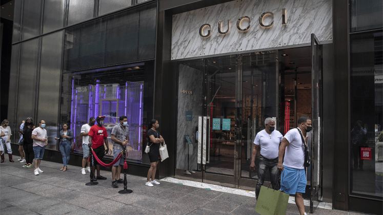 Gucci sales fell in China post-pandemic