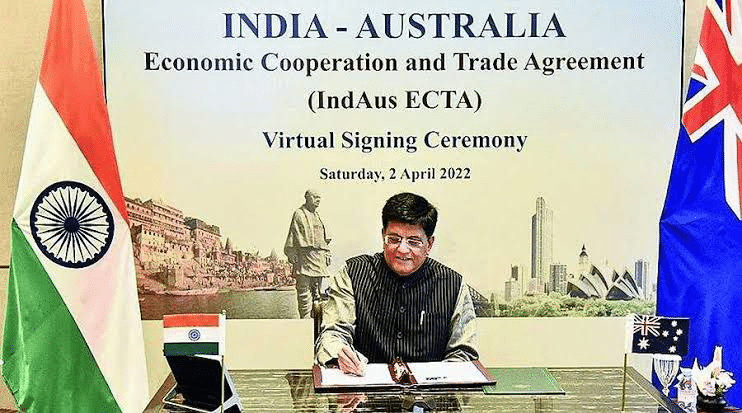 India-Australia had signed trade agreement called ECTA