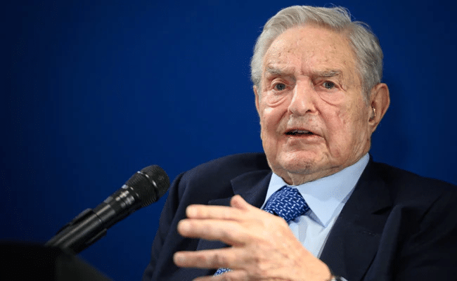 George Soros in conference
