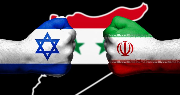 Israel and Syria Flag