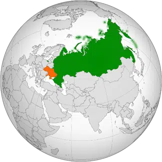 russia and ukaraine on globe