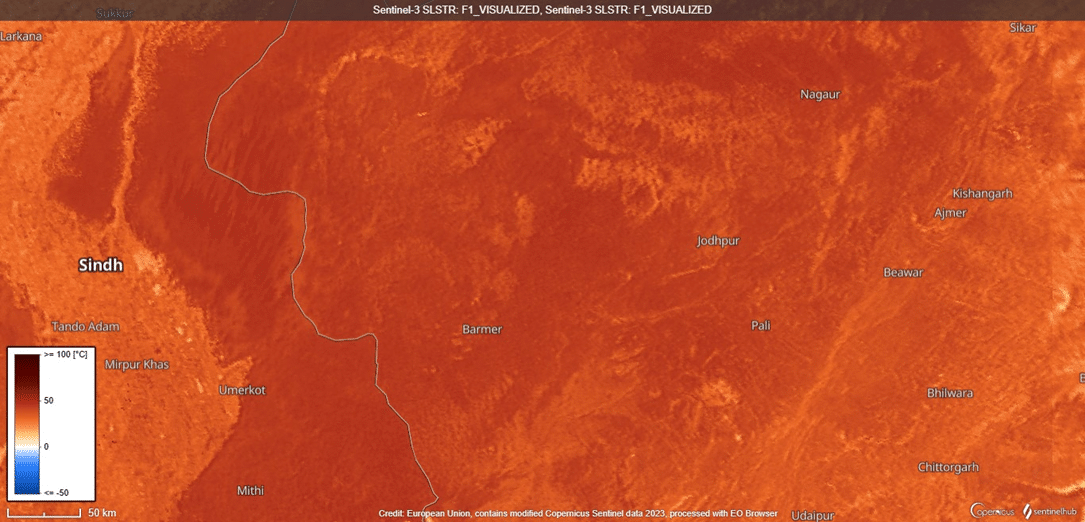 Heatwaves Rajasthan and neighboring