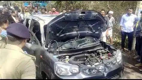 Car fire incident in kerala