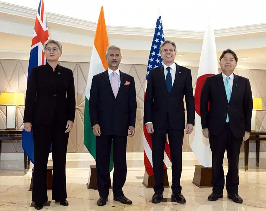 The Quad foreign ministers meet in New Delhi, India