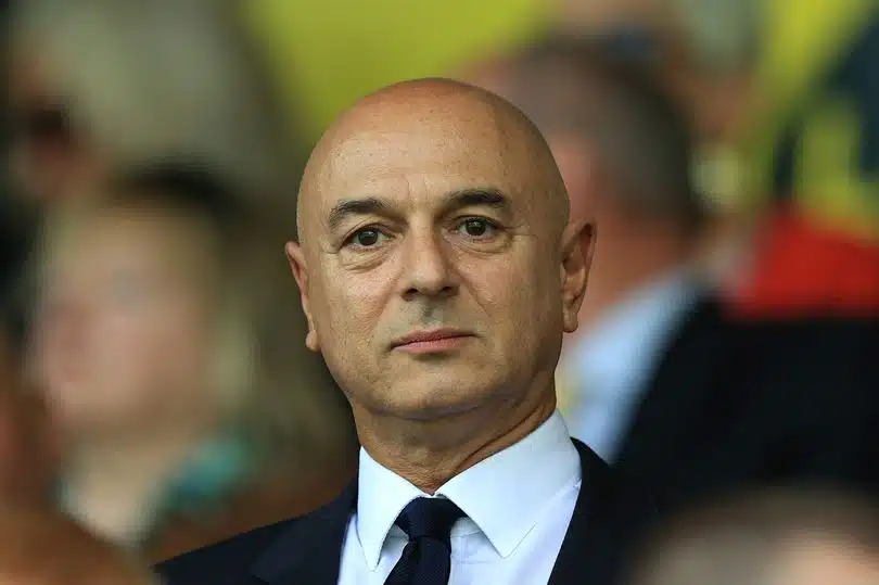 Daniel Levy hopes to see Tottenham in the top four.