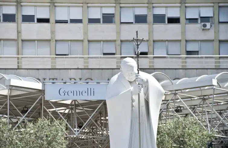 Pope hospitalised at the Gemelli Hospital in Rome.