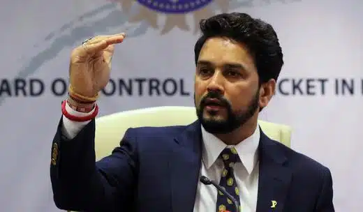 Indian Union Minister, Mr. Anurag Thakur in a Press conference 