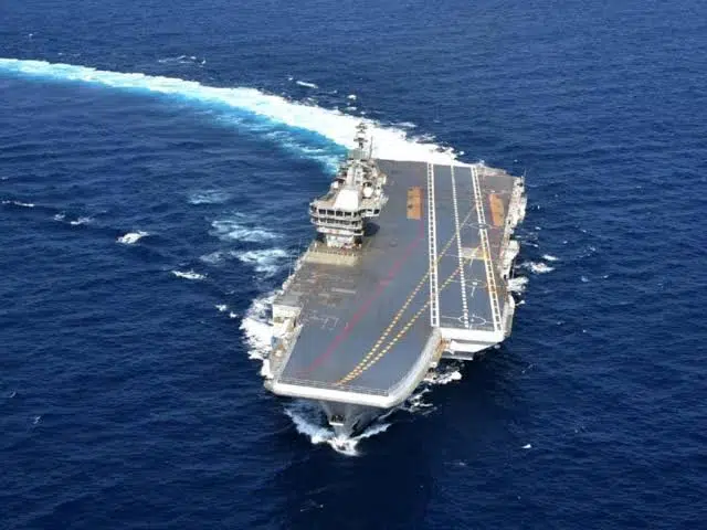 INS Vikrant with 76% indigenous content commissioned in 2022. (Image source : ANI)