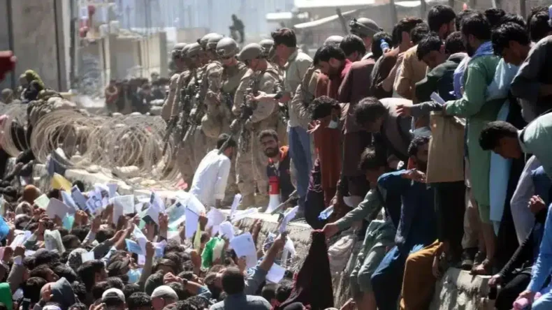 Huge crowds had been gathering at the airport before the blast, hoping to be accepted on to an evacuation flight as US troops pulled out of Afghanistan