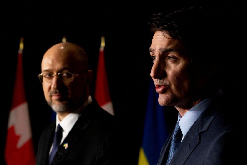 Ukrainian Prime Minister Denys Shmyhal on Tuesday, Canadian Prime Minister Justin Trudeau