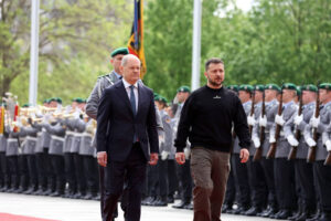 Ukrainian President Volodymyr Zelenskiy met with German Chancellor Olaf Scholz