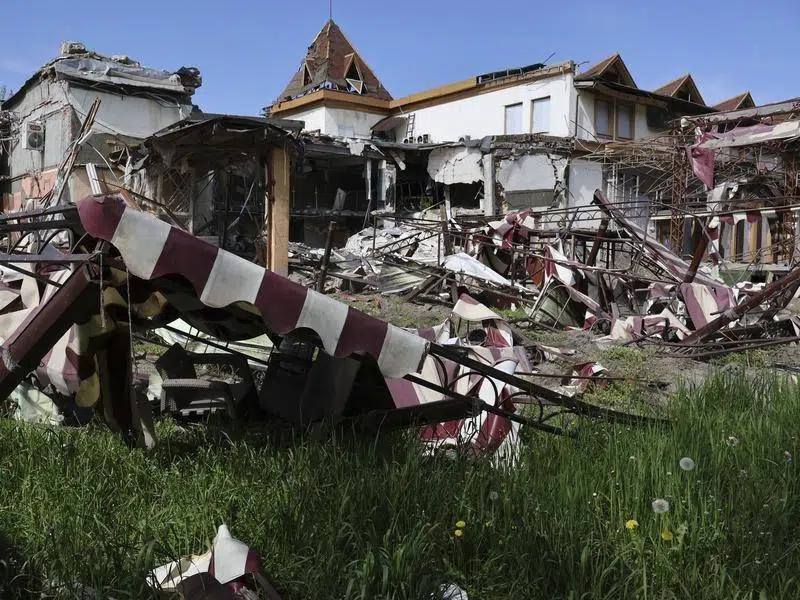 Destruction in Kyiv as missiles hit the land