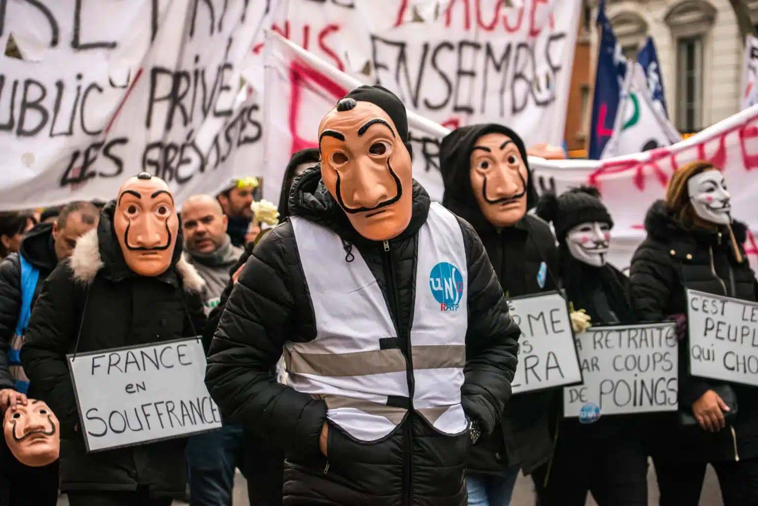 Pension protest in France