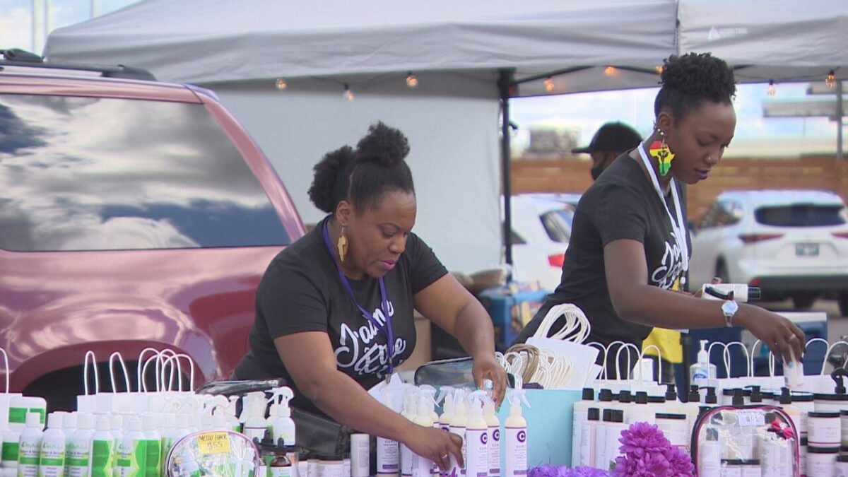 Black women selling self care products 