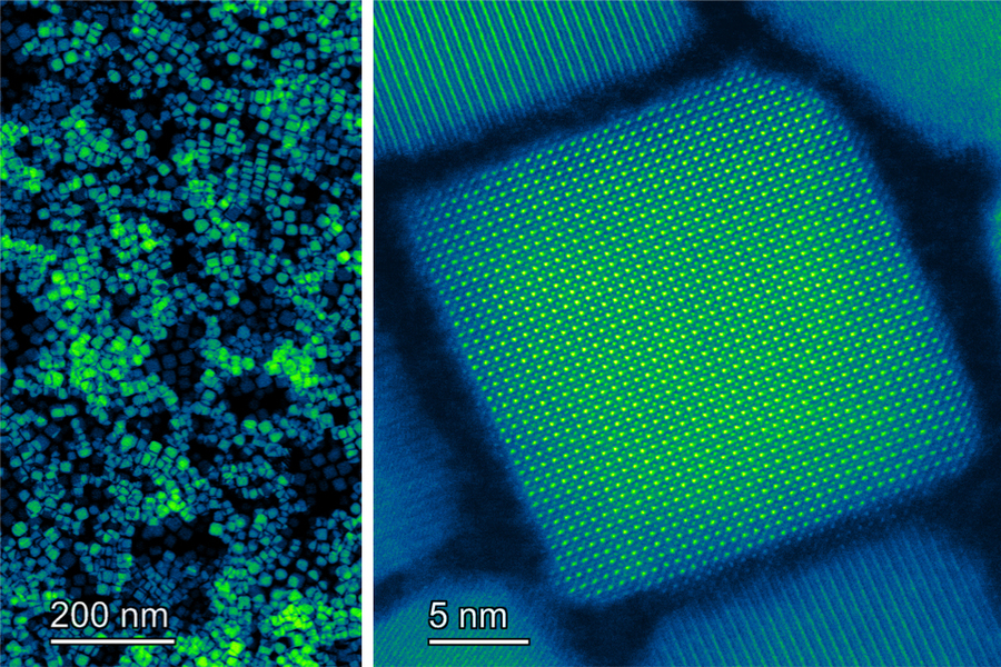 Microscopic imaging of the perovskite nanocrystals 