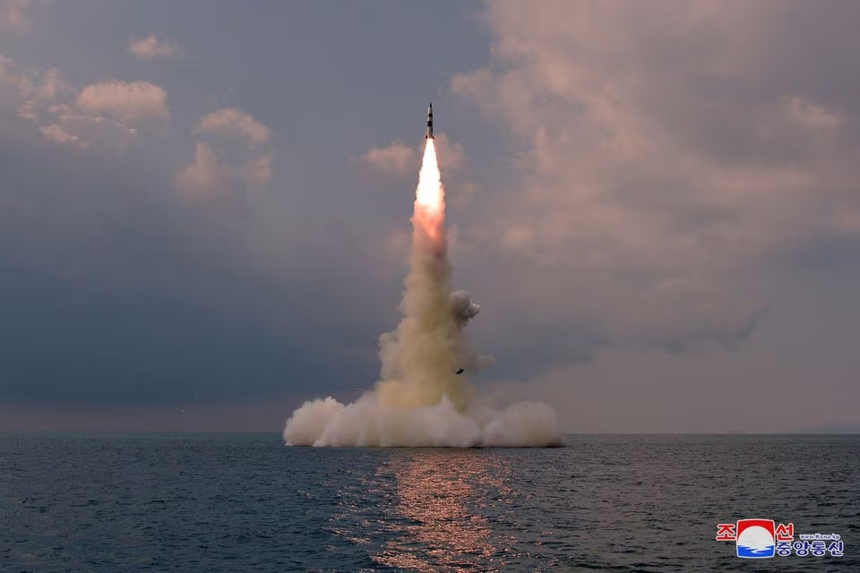 DPRK Launching an ICBM from a submarine in 2021. Photo: Reuters.