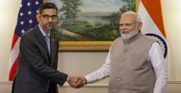 Sundar Pichai meets PM Modi and talked about $10 billion investment in India.