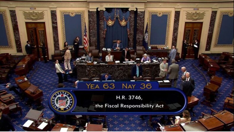 Senate after passing the debt ceiling bill