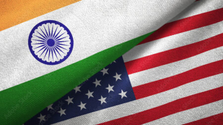 Flags of India and the US