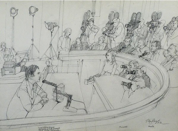 The Pentagon Paper Trial Sketch.