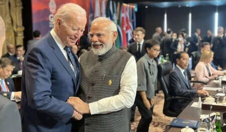 PM Modi & Prez Biden in discussions at the G20 Summit.