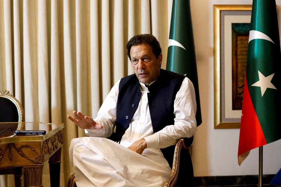 Imran Khan, Head and Founding Member of the PTI, in an interview. Pic: Reuters.