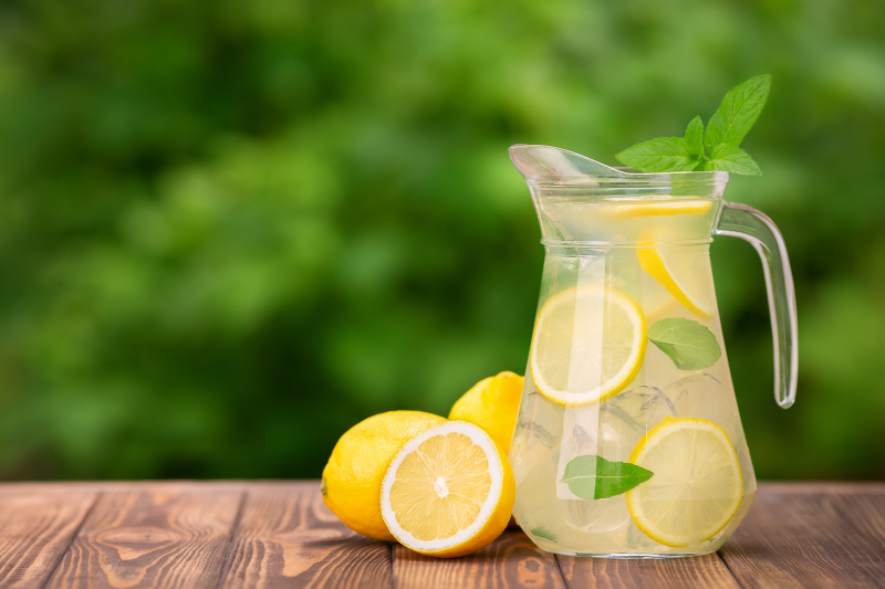 A jar of lemonade 