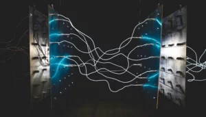 Conduction of electricity between two panels