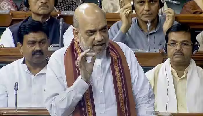 Amit Shah at parliament during Monsoon session live JPEG