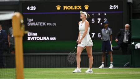 Elina Svitolina Of Ukraine Beat Poland's Iga Swiatek In Wimbledon's Women's Singles Quarterfinal. Photo: Wimbledon.