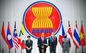 Indonesuan President Joko Eidodo speaks during a news conference after attending Asean leaders summit. Image source Laily Racheb/Indonesian Presidential Palace/ Handout via Reuters)