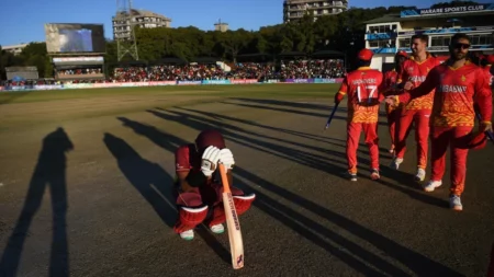 West Indies team in disappointment after losing to Zimbwabe.