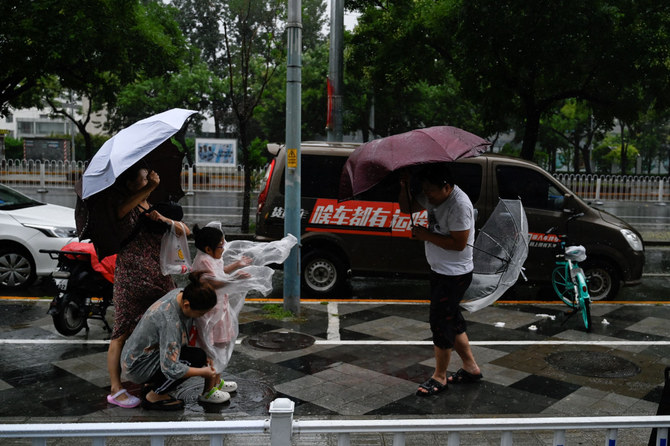 typhoon Doksuri strikes china