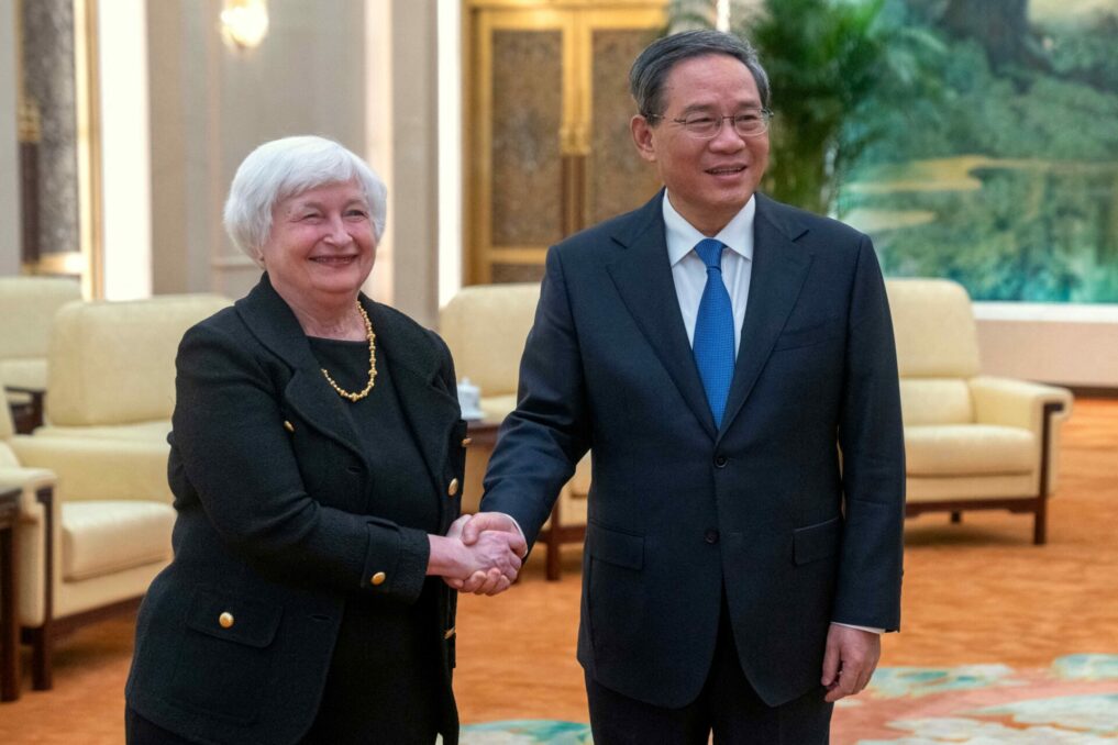 American treasurer Yellen along with Premier Li