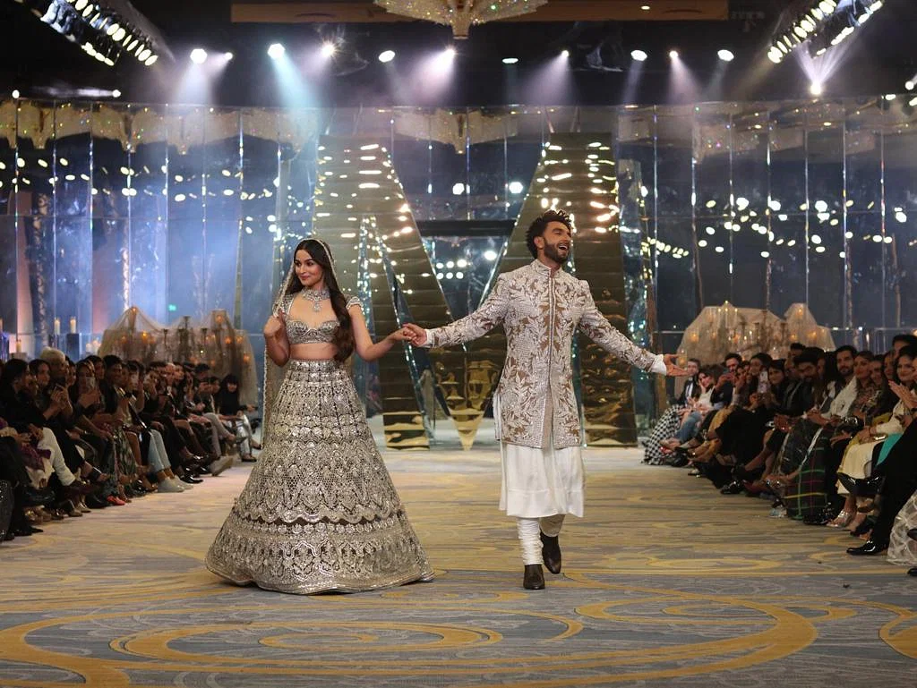 Ranveer with Alia Bhatt's ramp in Manish Malhothra's Fashion show.