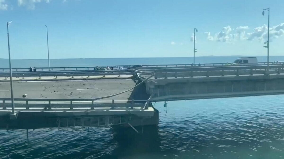 The Crimea Bridge rendered non-functional after the recent attack