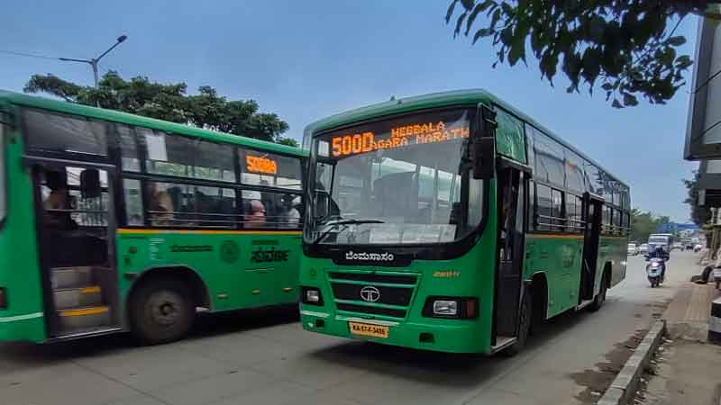 Diesel BMTC buses.
