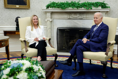 POTUS Biden and Italian PM Meloni in the White House